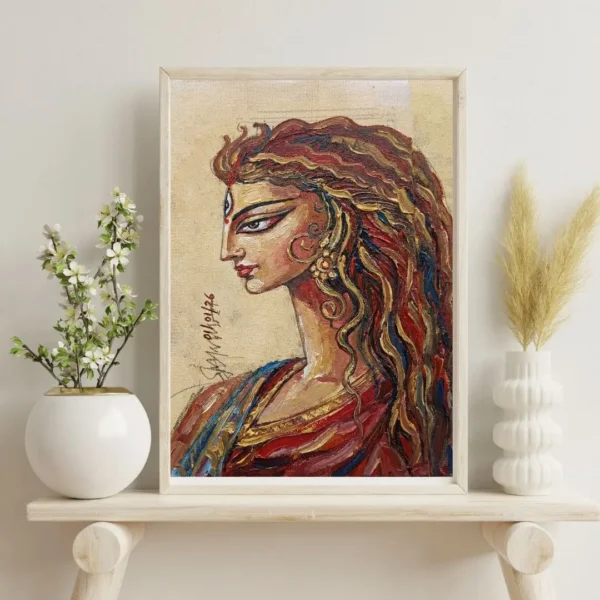 Goddess Durga as Agnibarna – The Fiery Essence of Divine Power