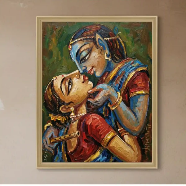 Eternal Union – Radha & Krishna in a Moment of Divine Love