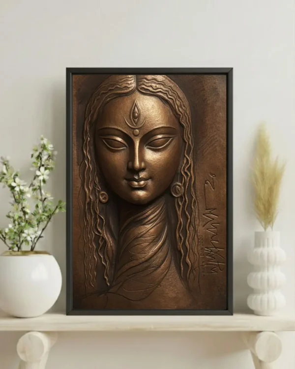 Goddess Durga as Keka – The Serene Face of Divine Consciousness