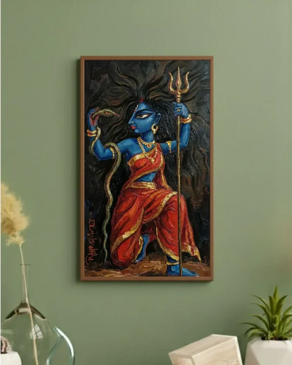 Maa Durga in Her Rudra Form — Digital Wall Art