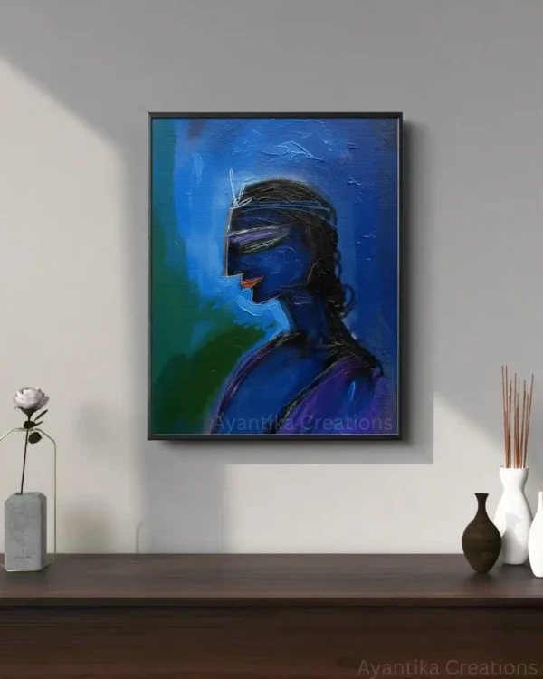 Silent Blue Reverie of Krishna