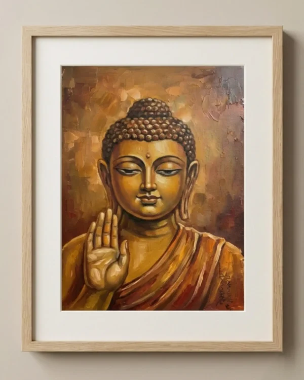 Serene Buddha Blessing – Peaceful Spiritual Digital Wall Art | High-Resolution Download