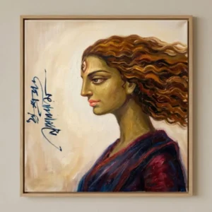 Devi Durga Wall Art – Balika Form Sacred Indian Goddess Portrait | Printable Digital Download