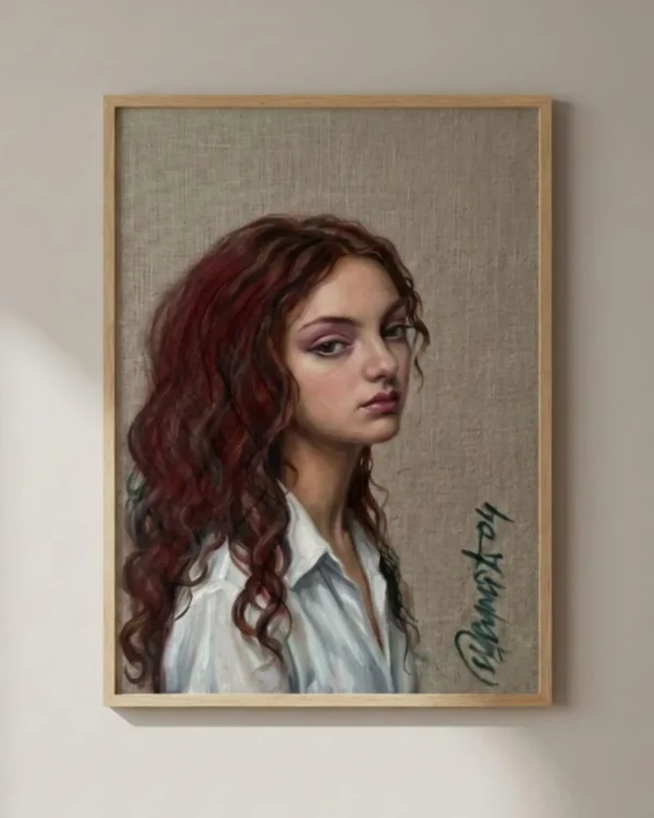 Antara: The Inner Voice Wall Art – Contemporary Female Portrait Painting | Printable Digital Download